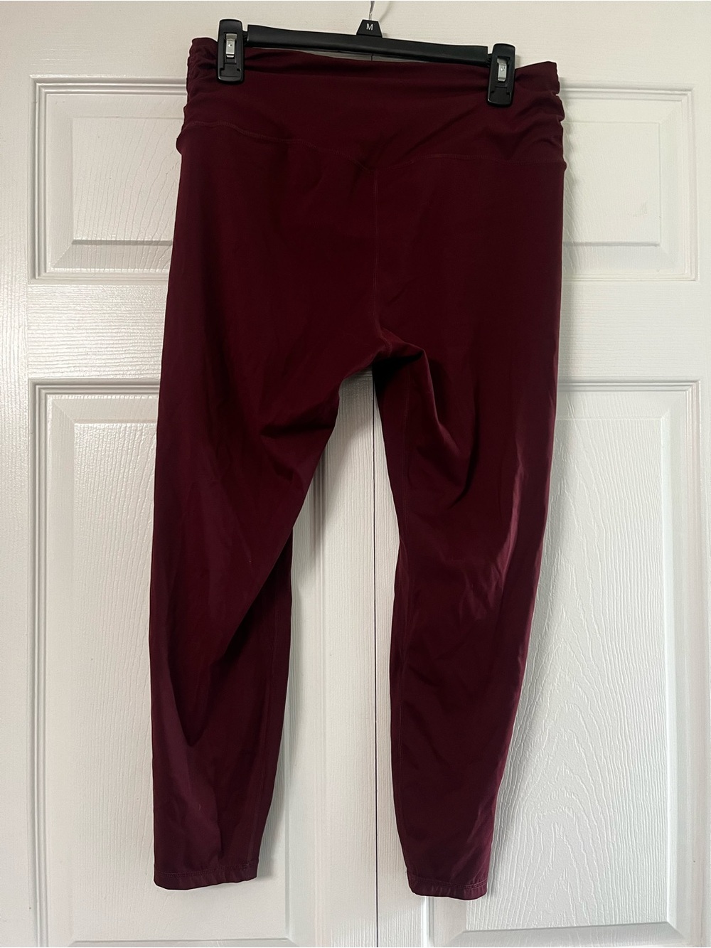 Ododos xl women’s V-Waist Leggings - Burgundy leggings short girl friendly - Picture 4 of 8